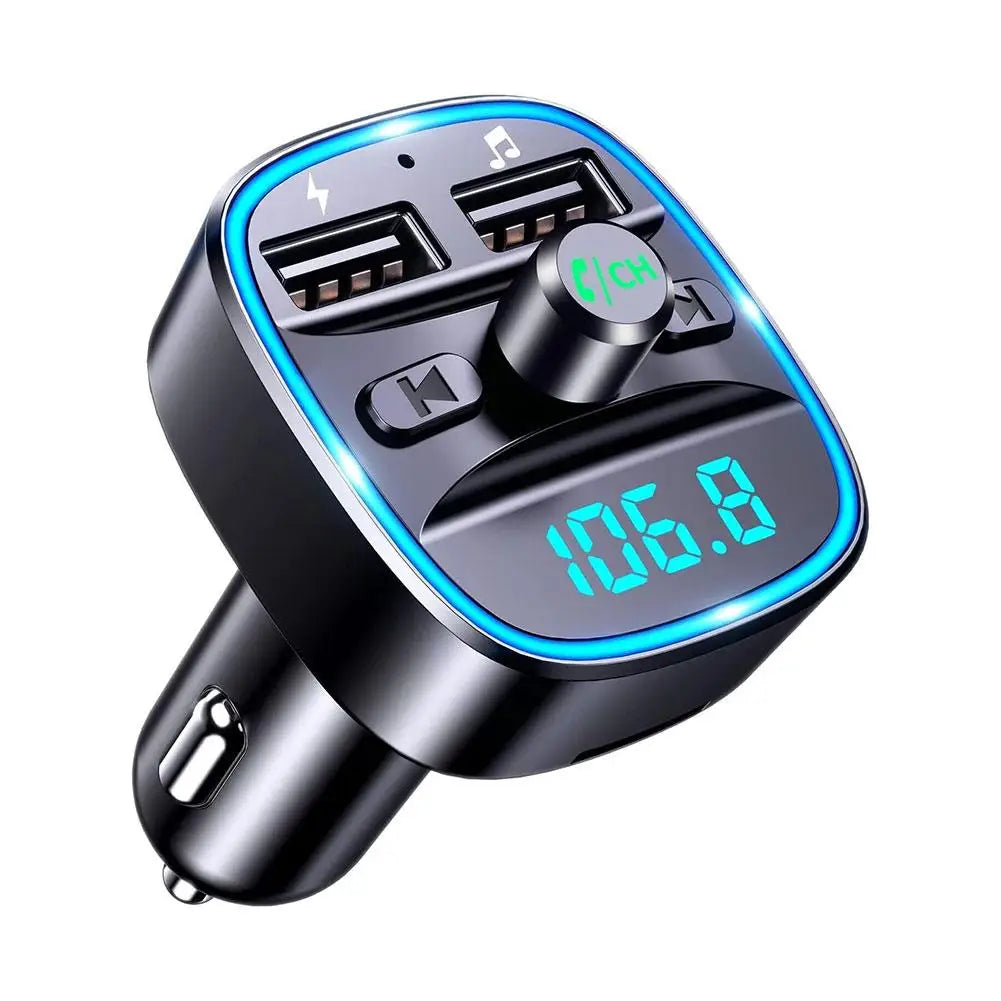 Bluetooth 5.0 FM Transmitter For Car FM/AUX Bluetooth Car Adapter