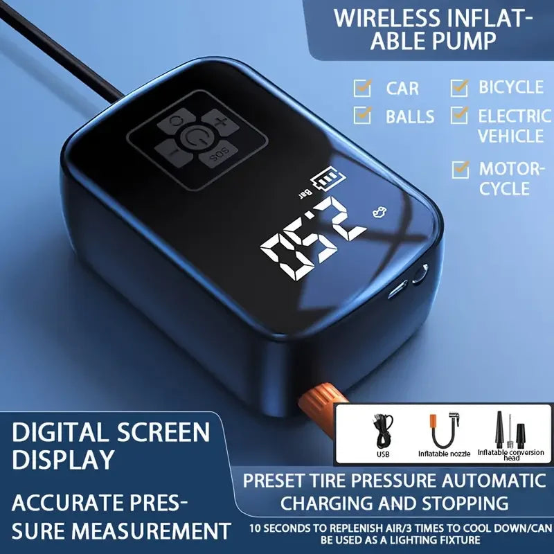 LEIBOO Wired/Wireless Portable Car Air Compressor