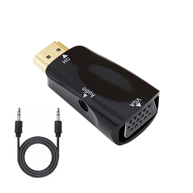 HDMI-compatible to VGA Cable Converter Adapter