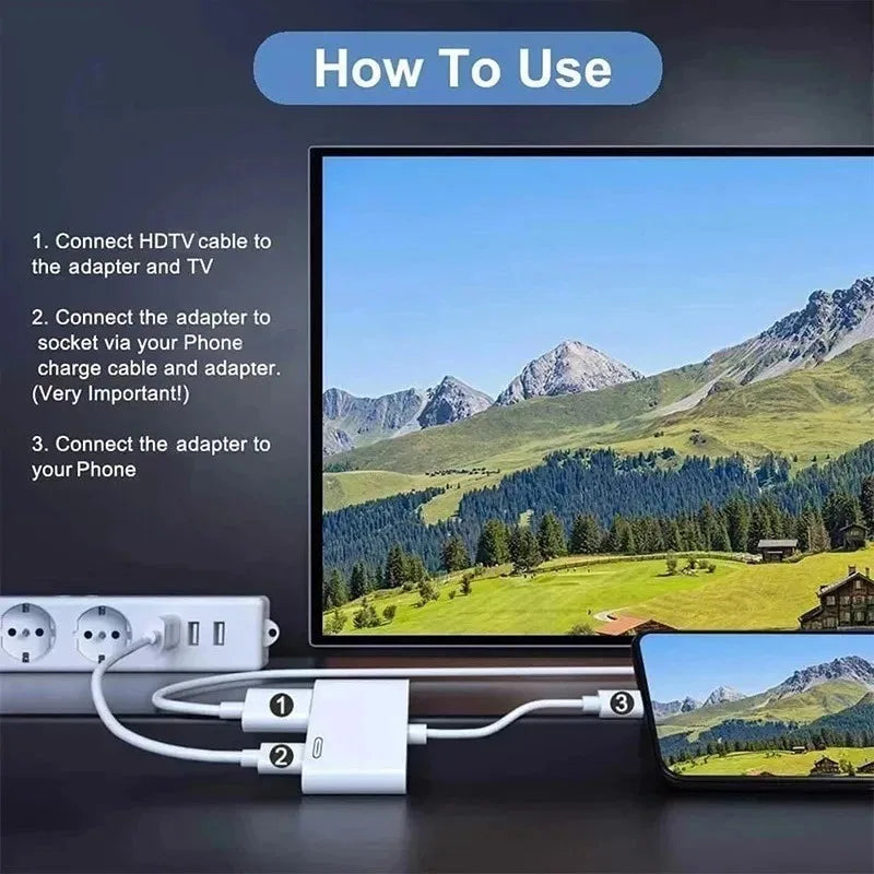 HD 1080P Phone to HDMI-compatible cable