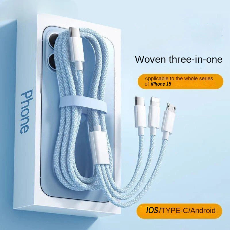 3 In 1 Fast Charging Cable 100W
