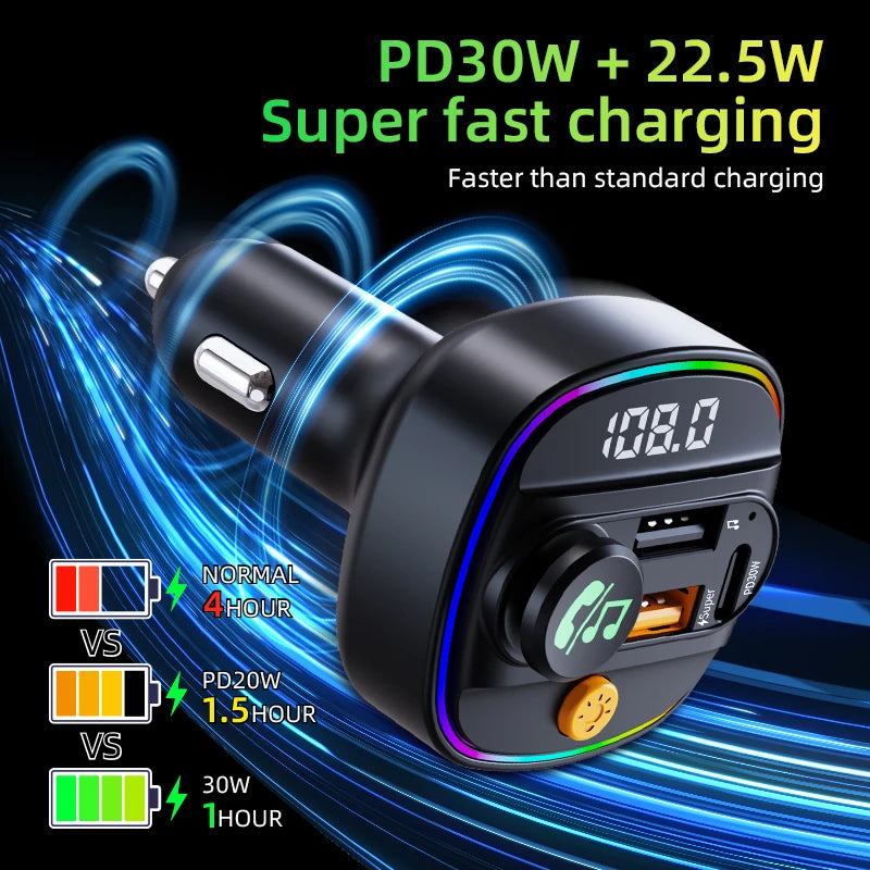 Car MP3 Player with 22.5W & PD30W Fast Charge