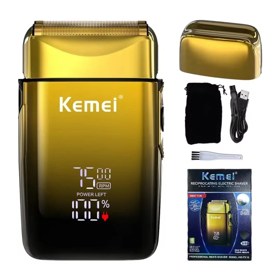 Kemei TX10 – High-Performance Rechargeable Shaver with LED Display