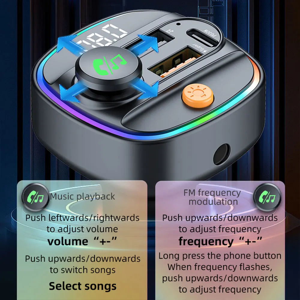 Car MP3 Player with 22.5W & PD30W Fast Charge