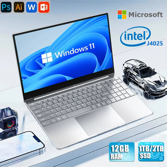 14.1'' Office Gaming Laptop Computer Windows 11 12GB DDR4 512GB SSD