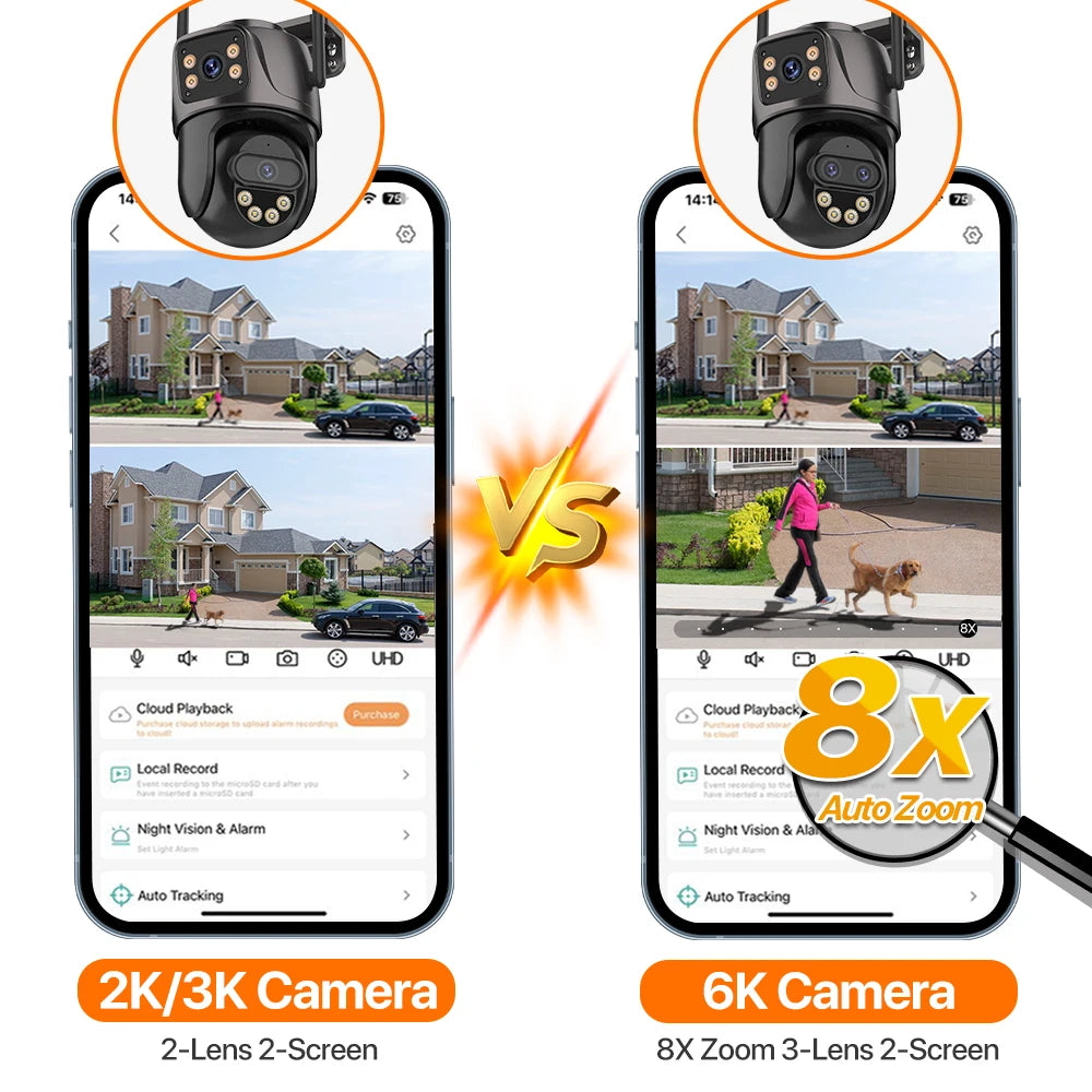 IP Camera 6K 9MP HD WiFi Outdoor Camera