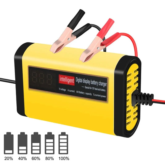 Automatic Car Battery Charger Digital LCD Display