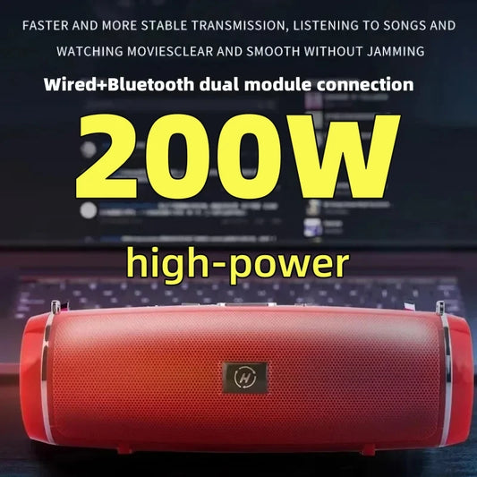 200W High Power Portable Bass TWS/FM/Voice