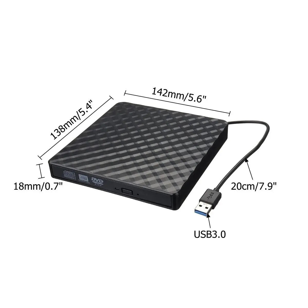 USB 3.0 Type C Slim External DVD-RW