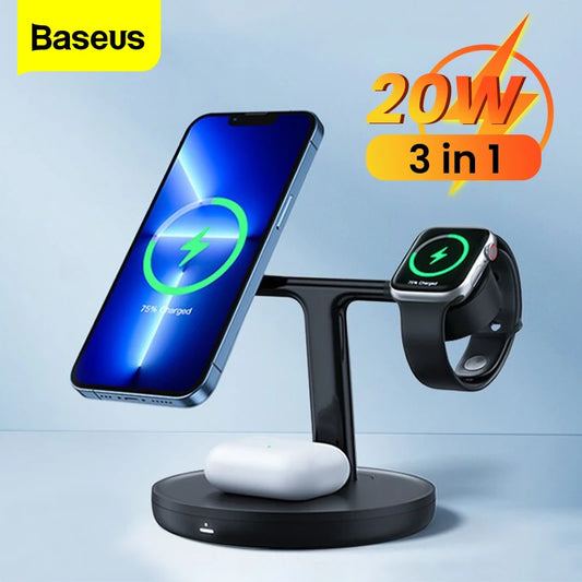 Baseus 3 in 1 Magnetic Wireless Charger